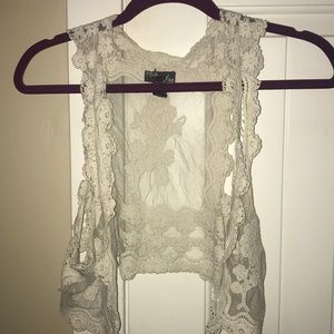 White lace shawl